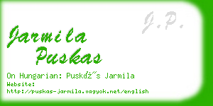 jarmila puskas business card